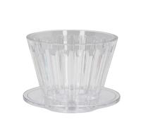 VBESTLIFE Gotero de café Ondulado, Gotero de café Transparente con Fondo Plano para Preparar, para una Extracción Uniforme