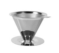 VBESTLIFE Gotero de café, Taza de Filtro de Malla de Doble Capa, Soporte Lavable Reutilizable de Acero Inoxidable para el Hogar y la Oficina