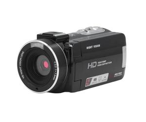 VBESTLIFE Grabadora de Vídeo 1080P, Videocámara de Visión Nocturna por Infrarrojos de 30 MP con Zoom de 18X LCD IPS de 3,0 Pulgadas, Cámara Web, Visión Nocturna por Infrarrojos, para (Black)