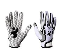 VBESTLIFE Guantes de FúTbol para JóVenes, Guantes Antideslizantes de Rugby de FúTbol Americano, Guantes Deportivos Transpirables con Dedos Completos para BéIsbol (L)