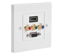 Vbestlife HDMI USB VGA Panel de Alimentación del Cargador de Enchufe de Video Audio Integrado en Tres en el Panel de Pared Multimedia