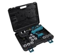 VBESTLIFE Herramienta de Engarzado Hidráulico, Kit de Engarzado Hidráulico Eléctrico Inalámbrico de 12 Toneladas con 12 Troqueles para Cables de Cobre y Aluminio