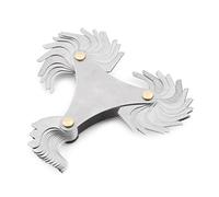 VBESTLIFE Herramienta de Medición de Paso de Tornillo Whitworth de 51/52 Piezas, Medidas Precisas, Calibre de Enchufe de Rosca Ligero y Delicado con Interruptor Giratorio, Diseño Resistente para