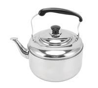 VBESTLIFE Hervidor de té con Agarre Cómodo, Hervidor con Silbido de Gran Capacidad de Acero Inoxidable de 5,5 L para Cocina de Gas, Teteras de Hierbas, Color Plateado