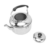 VBESTLIFE Hervidor de té de Acero Inoxidable, Hervidor con Silbido de Agarre Cómodo para Cocina de Gas, Cocina de Inducción, Gran Capacidad, 5,5 L, Plateado, para Todas las Estufas
