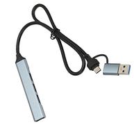 VBESTLIFE Hub Tipo C con 4 Puertos USB 3.0, Estación de Acoplamiento Plug and Play de Aleación de Aluminio para Computadora Portátil de Escritorio, Transmisión Rápida, Ampliamente Compatible