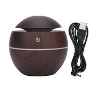 VBESTLIFE Humidificador difusor de aroma recargable USB Purificador de aire Forma de bola redonda Purificar ambiente Terapia de aromaterapia(Grano de madera oscura)