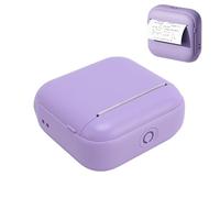 VBESTLIFE Impresora Térmica Portátil, Bluetooth Inalámbrico 203dpi Impresora de Bolsillo Termal Tinkless, Soporte de 57x30 Mm, para Estudiantes (Purple)