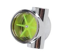 VBESTLIFE Indicador de Flujo de Agua Monitor de Flujo de Enfriamiento de Computadora con Rosca G1/4 con Impulsor Verde para de Enfriamiento Líquido de PC