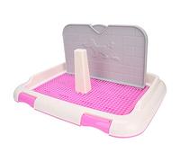 VBESTLIFE Inodoro para Mascotas, Almohadilla para Orinar Programada para Perros de Interior, Bandeja Absorbente para Orinal para Perros para Proteger a su Familia, 18,3 X 13,9 X 9,3 Pulgadas (Rosáceo)