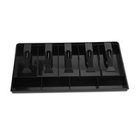 VBESTLIFE Inserto para Cajón Registrador de Efectivo, Bandeja para Cajón de Efectivo POS con 5 Rejillas para Almacenamiento Ordenado del Cajero, Caja Fuerte para con Bandeja de Monedas para Pequeñas