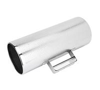 VBESTLIFE Instrumento de Percusión Guiro de Acero Inoxidable, Guiro de Metal con Raspador para Ritmo Latino, Herramienta de Mano para Músico B Portátil con Tono Brillante, Diseño de Abierto