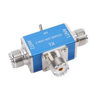 VBESTLIFE Interruptor de Antena de 2 Vías, Interruptor Coaxial BNC SL16 UHF 1-30MHz 100W Aleación de Aluminio para Radio de Estación Base, Radio Portátil