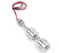 VBESTLIFE Interruptor de Flotador de Doble Bola de Acero Inoxidable, Controlador de Nivel de Agua con Rango de 10mm para Acuario de Piscina de Sumidero de Tanque, Interruptor de Lengüeta Doble