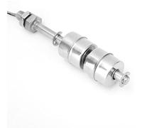 VBESTLIFE Interruptor de Flotador de Doble Bola de Acero Inoxidable, Sensor Controlador de Nivel de Agua Flotante Witual para Tanque y Sumidero, Rango de Acción de 250mm y 10mm (Cuerpo flotante 100mm)