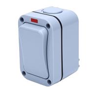 VBESTLIFE Interruptor de Luz para Exteriores, Interruptor A Prueba de Agua IP66 de Control único de 1 Unidad con Corriente de 20 A, para Jardín, Piscina, Patio, Balcón