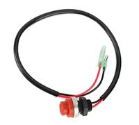 VBESTLIFE Interruptor de Parada de Arranque, Interruptor de Encendido con Botón Pulsador con Arranque sin Llave, de de Barco a Prueba de Agua para Motor Fueraborda Marino, Cable de 45 Cm, Abrazadera