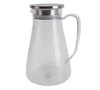 VBESTLIFE Jarra de Agua Acrílica de 1500ml, Jarra Transparente Resistente Al Calor con Asa para Tapa para Bebidas Frías y Calientes, Comedor de Gran Capacidad (Estilo 4)