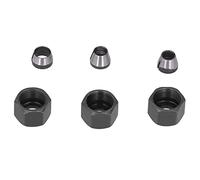 VBESTLIFE Juego de Adaptadores de Pinza Enrutadora de Acero Al Carbono de 6 Uds con Tuerca para Recortadora, Adaptador de Pinza de Metal Duradero para Máquina de Grabado