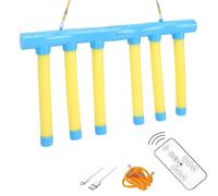 VBESTLIFE Juego de Desafío Reflex Drop Sticks, Juguete de Entrenamiento de Coordinación Ojo-Mano, Control Remoto, 3 Velocidades Ajustables, 6 Modos de Juego (Blue)