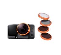 VBESTLIFE Juego de Filtros de Cámara de 4 Piezas para Acción 6, Lente Macro CPL ND8 ND32 15X con Caja de Almacenamiento, Filtros de Clip de Vidrio óptico para Fotografía