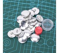 VBESTLIFE Juego de Hebillas para Botones de Cubierta Accesorios Artesanales Hechos a Mano Brillantes para Hacer Botones únicos 12 G de Peso por Paquete 1 Pulgada de Diámetro para Hacer Regalos (25MM)