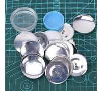 VBESTLIFE Juego de Hebillas para Botones de Cubierta Accesorios Artesanales Hechos a Mano Brillantes para Hacer Botones únicos 12 G de Peso por Paquete 1 Pulgada de Diámetro para Hacer Regalos (40MM)