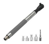 VBESTLIFE Juego de Llaves de Extensión Acodadas, 3/8 Pulgadas con 4 Adaptadores para Reparación de Automóviles en Espacios Reducidos, Eje de Acero de Tungsteno de 16,93 Pulgadas