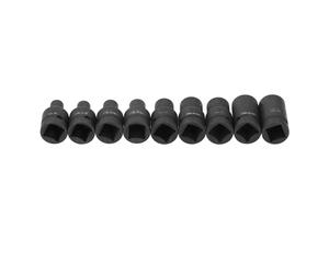 VBESTLIFE Juego de Llaves de Vaso Cuadradas de Alta Resistencia con Accionamiento de 1/2 Pulgada, 9 Piezas para Llave Manual Neumática Eléctrica, Marcas Claras para una Fácil Lectura