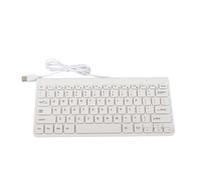 VBESTLIFE Juego de Ratón y Teclado con Cable Mini USB de Tamaño Compacto, Teclas Sólidas para PC, Portátil, Oficina, Trabajo y Vida de Entretenimiento (White)