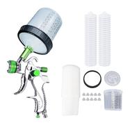 VBESTLIFE Juego de Tapas y Revestimientos Desechables para Vasos de Pintura, Filtro de 190 Micras, Capacidad de 20,3 Oz, 600ml, 1 Vaso Duro con Anillo de Retención, 10 Tapones, 50 Uds.