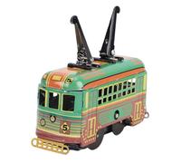 VBESTLIFE Juguete de Tranvía de Cuerda, Modelo de Tranvía Retro de Hojalata con Diseño Clásico, para Coleccionistas Vintage y Decoración de Oficina en el Hogar