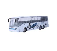 VBESTLIFE Juguete Modelo de Autobús de Simulación a Escala 1:50 con Resistencia, Luz y Música para Niños, Material de Aleación, Tamaño de 7,5" (White)