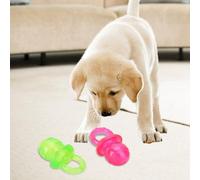 VBESTLIFE Juguete para Masticar Chupete para Mascotas para Dentición de Cachorros, Juguete Molar para Perros con TPR Seguro, Interactivo para Limpieza, Alivio de la Ansiedad, Paquete de 2 Colores