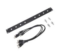 VBESTLIFE Kit de Bastidor de Antena de Montaje Frontal, Kit de Montaje en Bastidor de Antena de Cable BNC de 50 Cm con Panel 1U para Sistemas Inalámbricos SLX SLX2