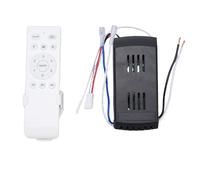 VBESTLIFE Kit de Control Remoto Universal para Ventilador de Techo, 6 Velocidades, Temporizador, Receptor de Pared con Apagado Automático, para Reemplazar el Controlador de Luz del