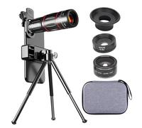 VBESTLIFE Kit de Lente de Cámara de Teléfono, Lente de Teleobjetivo Universal 28x con Macro de Macro de 0.6X de 0.6X 20x