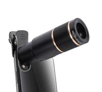 VBESTLIFE Kit de Lentes para Cámara de Teléfono, Incluye Teleobjetivo de 22X, Ojo de de 198°, Gran Angular de 0,6X, Lente Macro de 15X, Clip y Mini Trípode