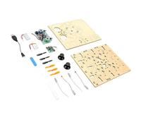VBESTLIFE Kit de Modelo de Dron de Madera, Cuadricóptero de Bloques de Construcción con Control Remoto con Marco Protegido, para Kit de Ciencia Educativa y Proyecto de Bricolaje