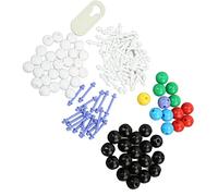 VBESTLIFE Kit de Modelo Molecular, Conjunto de Química Orgánica con 136 átomos y 158 Enlaces, Herramienta de Visualización 3D para Estudiantes y Profesores