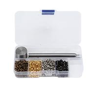 VBESTLIFE Kit de Ojales de Metal con Herramientas de Instalación de 3 Piezas y Caja para Zapatos Bolsos Ropa Artesanía en Cuero 4 Colores 800 Piezas