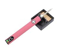 VBESTLIFE Kit de Quemador de Hilo Recargable, Bolígrafo Quemador de Herramienta de Hilo Digital con Soporte, para Costura, Trabajos de Cuero, Bordado y Pulseras, etc. (PINK)