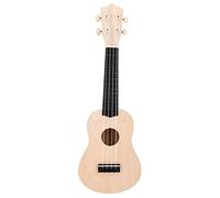 VBESTLIFE Kit de Ukelele DIY, Juego de Construcción sin Montar de Madera Hawaii de 21 Pulgadas, Superficie Pintable y Accesorios para Manualidades, Juguete Musical Educativo para Principiantes