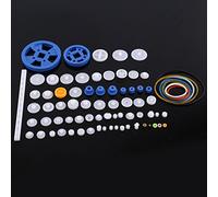 VBESTLIFE Kits de polea de Engranajes, Kits de Gusano de Correa de polea de Engranajes de plástico Juego de Engranajes de Corona Robot Motor Juguete Piezas de Bricolaje(80 Tipos)