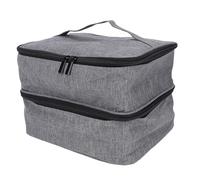 VBESTLIFE La Caja del Organizador de Esmalte de Uñas Contiene 30 Botellas, Bolsa de Almacenamiento de Esmalte de Uñas de Doble Capa Portátil con Divisores Desmontables para Herramientas