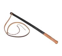 VBESTLIFE Látigo de Entrenamiento para Perros, Correa de Cuero para Perros Medianos y Grandes con de Madera, Herramienta de Comando de Recuperación de Obediencia para Corrección de Comportamiento en
