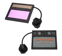 VBESTLIFE Lente de Casco de Soldadura TX500C, Lente de Oscurecimiento Automático con Panel Solar para Máscara de Soldadura, Ventana de Visión Grande 110x90 Mm