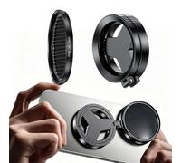 VBESTLIFE Lente de Filtro Magnético para Teléfono 2 en 1, Filtros Polarizados/Estrella CPL de 52 Mm, Reducción de Deslumbramiento, con Abrazadera Plegable, para la Mayoría de (Lente polarizada
