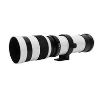 VBESTLIFE Lente de Teleobjetivo de la Cámara, Enfoque Manual de Longitud Focal de 420 Mm a 800 Mm F8.3 a F16 con Toda la Estructura de Metal para la Cámara sin Espejo de Montaje RF (White)