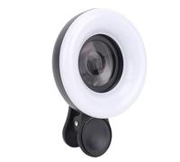 VBESTLIFE Lente Macro Telefónica con Luz LED Light, 15x Alta Definición, Brillo Ajustable, para la Fotografía de Pestañas de Joyas, 3000k-6500k